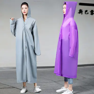 Kalınlaştırılmış tek kullanımlık yağmurluk yetişkin buzlu unisex EVA dış mekan hafif tek parça uzatılmış panço LOGO