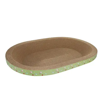 Thick Corrugated Cardboard Cat Scratcher Board with Cat Bed - 6
