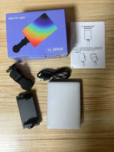 VL-60BI夹子口袋灯迷你方形补光灯户外平板拍照直播RGB手机补光灯 - 11