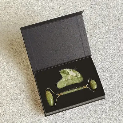 Factory direct supply scraping board gift box jade scraping roller massage tool magnetic suction book-shaped box ready for sale - 13