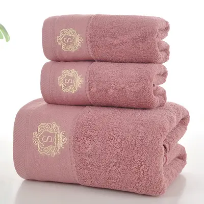 Pure cotton bath towel set, 3-piece - 8