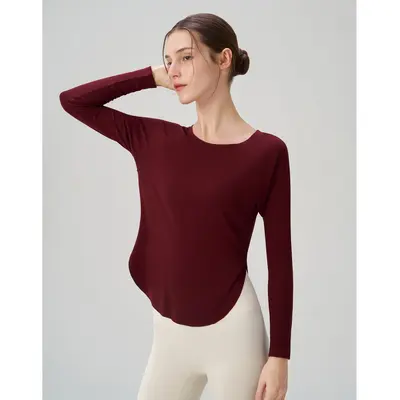 Summer yoga wear, bare-sensation, loose fit, long sleeve