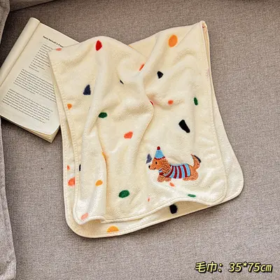 Women's bath towel, coral fleece, three-piece set - 8
