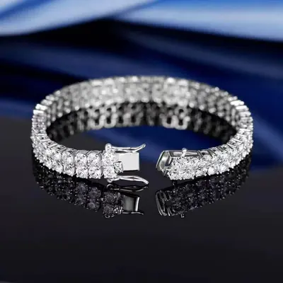 3MM Zirconia Tennis Bracelet Double Row