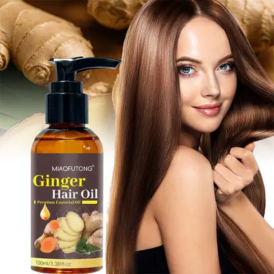 Grenzüberschreitendes TEMU-Bestseller Ingwer-Ätherisches Öl, pflegendes Haarwurzel-Pflegeöl, geschmeidiger Glanz, feuchtigkeitsspendendes Haarserum-Öl - 5