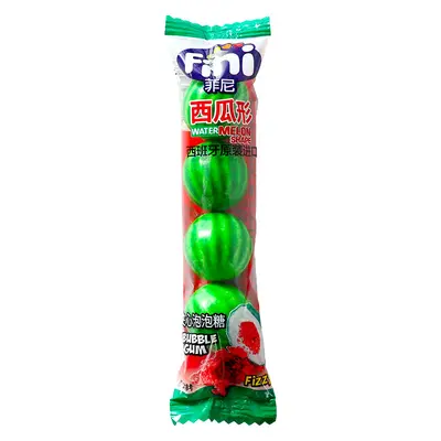 Spanish Imported Rainbow Sour Gummy Candy, Watermelon-Shaped Bubble Gum - 11