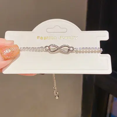 14K Gold Plated Zircon Oval Bracelet - 10
