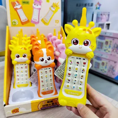 Sevimli Hayvan Oyuncak Telefon, Pil Dahil, Eğitici Hikaye Anlatan Bebek Oyuncağı - 4