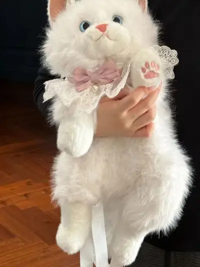 Simulation Ragdoll Cat Plush Backpack for Girls - 7