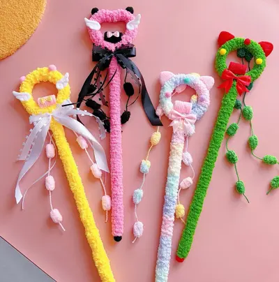Christmas Fairy Magic Cat Teaser Wand with Bell