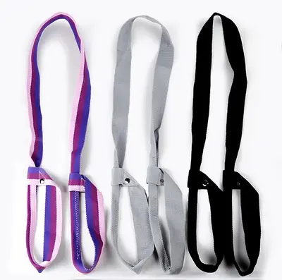 Two-Color Yoga Mat Strap, Multifunctional Adjustable Yoga Stretch Strap - 4