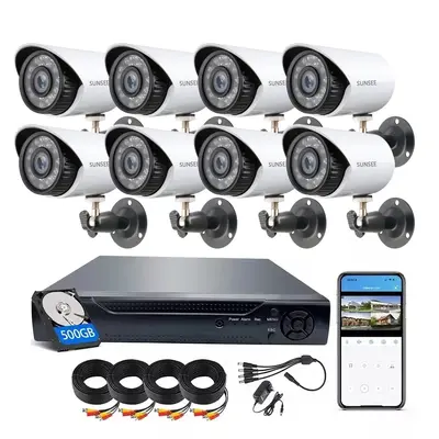 AHD CCTV security camera system 4-channel or 8-channel