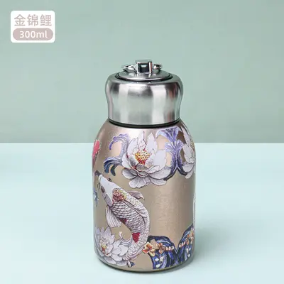 316 Stainless Steel Mini Thermos Cup with Lift Handle for Students - 9