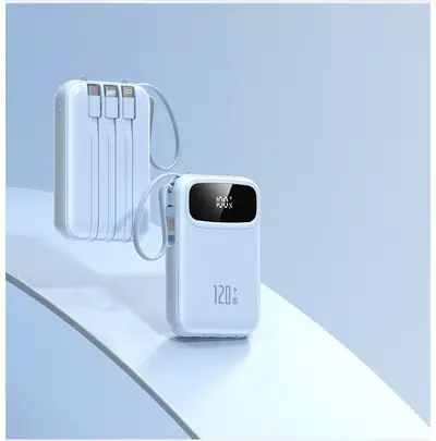 120W Süper Hızlı Şarj 20000mAh Dahili Dört Kablolu Powerbank Sınır Ötesi Hediye Özel Logo - 9
