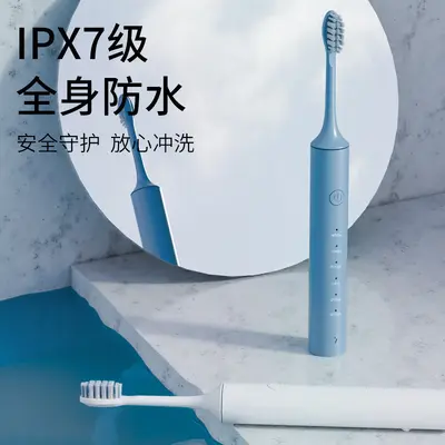 智能声波电动牙刷成人情侣款IPX7级防水杜邦软毛6种模式美白洁牙