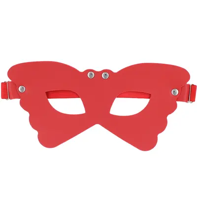 Leather Butterfly Lace Party Mask, Punk Style, Adjustable Elastic Band