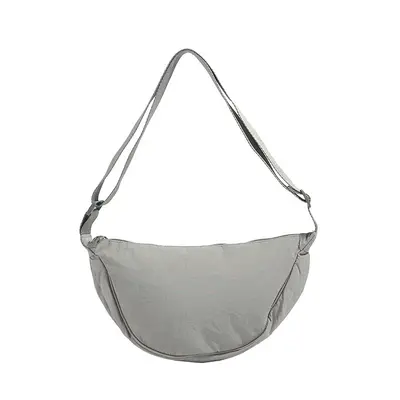 Japanese-Style Solid Color Lightweight Canvas Crossbody Bag - 10