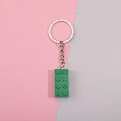 Colorful Acrylic Building Block Keychain Ring Chain Necklace - 8
