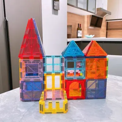 Manyetik Doğa Temalı Pencereli Blok Seti, 7,5 cm Çocuk Eğitici Oyuncak - 4