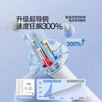 超级闪充充电器三合一线适应VIVO华为OP数据线充电头一拖三快充
