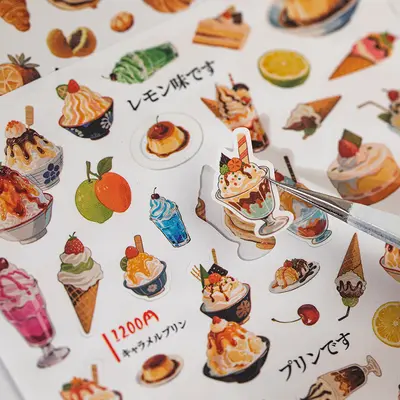 Yuxian Landscape Food Stickers, Antique Style Home Series, DIY Collage Material