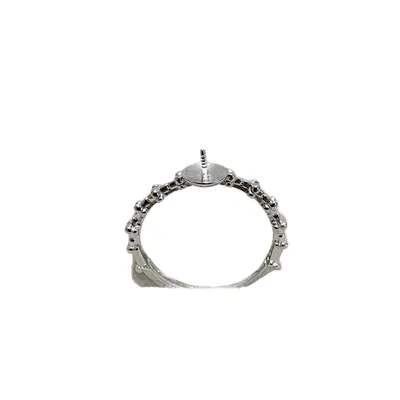 S925 sterling silver freshwater pearl adjustable ring