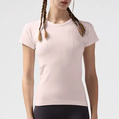 Damen Pilates-Yoga-Kurzarmshirt - 10