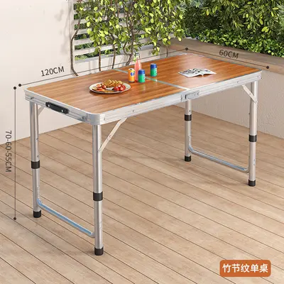 Offener Tisch tragbarer Aluminium-Legierung klappbarer Esstisch Klapptisch und Stühle Picknick Kleiner Tisch Standtisch Runder Quadrattisch Rohrtisch - 10
