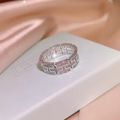 Minimalist Zircon Ring for Women, Light Luxury Style