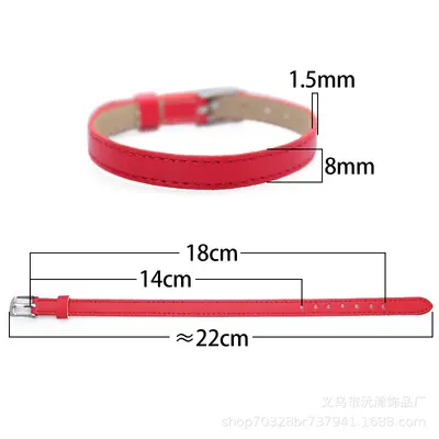 8 MM Kunstleder Armband PU Leder Armband DIY personalisiertes Handgelenkband Armband tragbarer Buchstabe Öltropfen Schmuck Zubehör