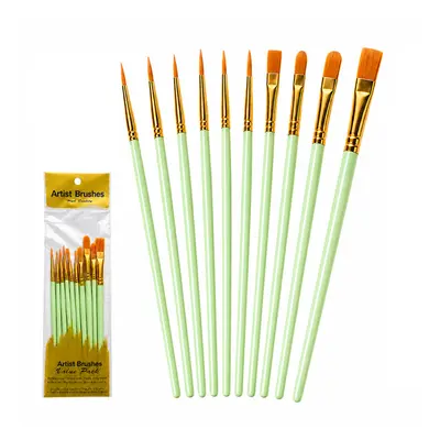 10-piece nylon hair oil paint brush set