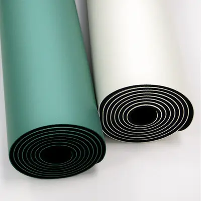 5mm Natural Rubber PU Yoga Mat, Thick Non-Slip, Alignment Lines - 6