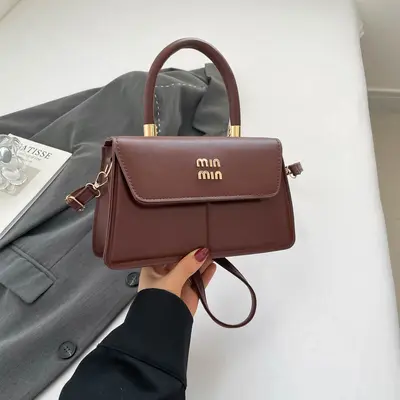 Women's Shoulder Bag, Small Square Model, Solid Color - 10