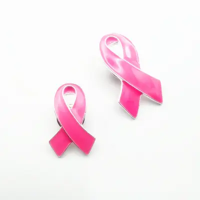 Breast Cancer Awareness Pin, Pink Ribbon Lapel Brooch