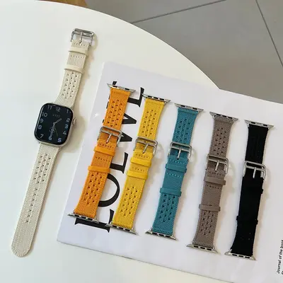Ремешок Hermès Knit Hollow для Apple Watch S12/10/9/Ultra3/SE, совместимый с ремешком