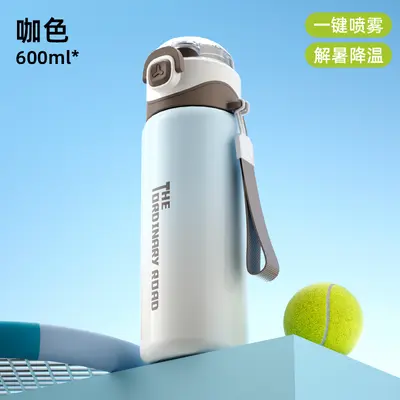 Spray Cooling Insulated Bottle with Dual-Drink Lid, 316 Stainless Steel Sports - 10