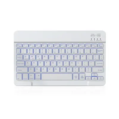 Bluetooth Keyboard Compatible with iPad Tablet and Apple iPhone, RGB Backlit Silent Wireless Magic Mouse Combo Set