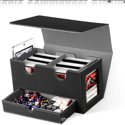 Doppelschichtige Magnetkartenbox mit Fenster für MTG- und TCG-Karten