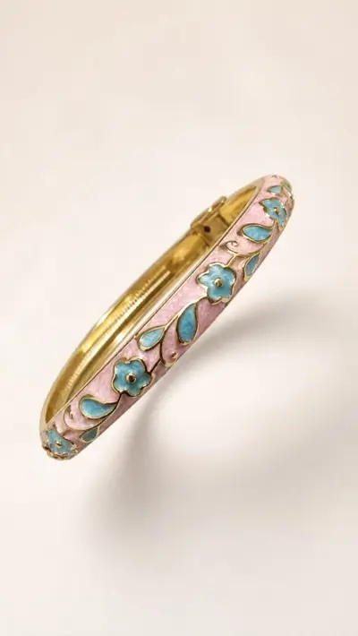 Cloisonné emaye bilezik, 0,8 çiçek tasarımı - 13