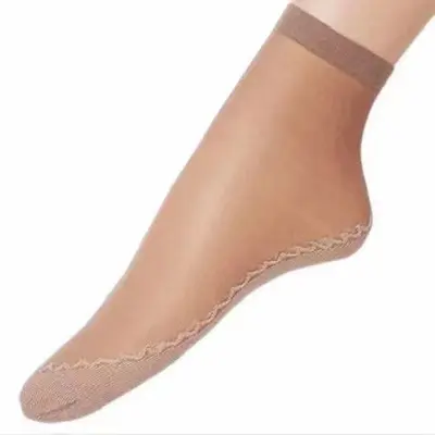 Women's Summer Short Socks, Thin, Non-Slip Cotton Sole - 10