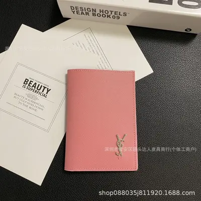 PU leather passport holder, multicolor, embossed - 2