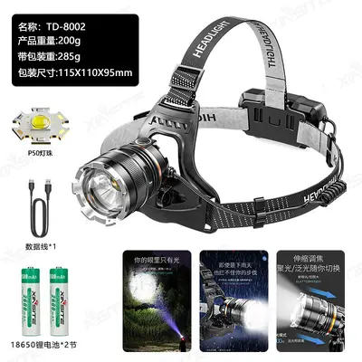 Outdoor Sensor Headlamp, Long Range, 6000W, Long Battery Life - 12