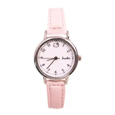 E-Commerce Neu-Kollektion Damen-Armbanduhr KT Cat Lederarmband Armbanduhr Großhandel Live-Streaming Verkaufsschlager Damenuhr Schüler-Prüfungsuhr