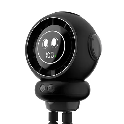 Octopus Mini USB Desk Fan with Digital Display and Night Light - 6