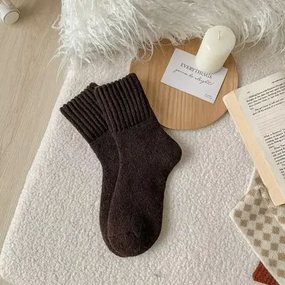 Women's Thick Terry Socks, Warm Fleece-Lined, Sleep Socks - 8