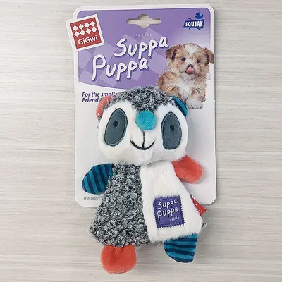 Squeaky Plush Dog Toy with Crinkle Paper for Puppies - 4