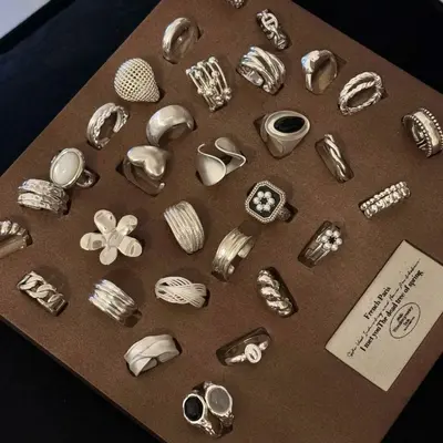Vintage kadın yüzüğü, ayarlanabilir, solmayan tasarım - 3