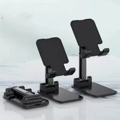 Phone holder, foldable telescopic, desktop and tablet stand - 8