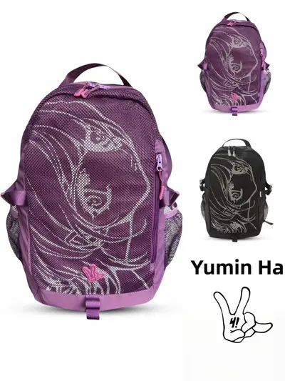 Korean-Style Y2K Anime Print Pirate Backpack, Niche Design - 2