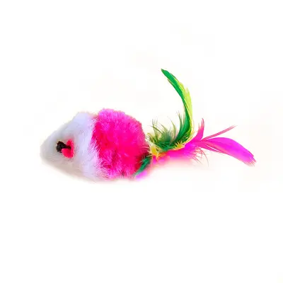Plush Mouse Cat Toy with Bell Ball, Bite Resistant, Self-Play - 5